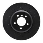 R1 Concepts 11-16 BMW Z4 Front Right Drilled Black Brake Rotor
