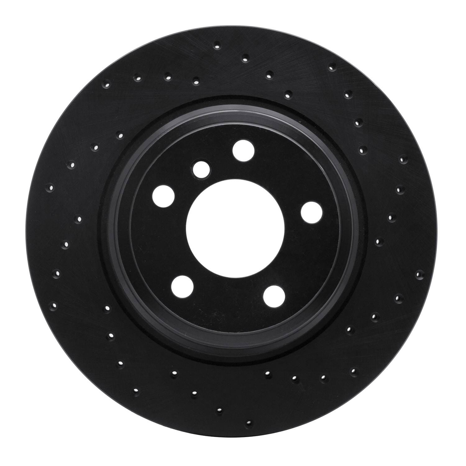 DF_62331109R_Fro.jpg R1 Concepts 12-20 BMW 328i RWD Rear Right Drilled Black Brake Rotor - Image 1