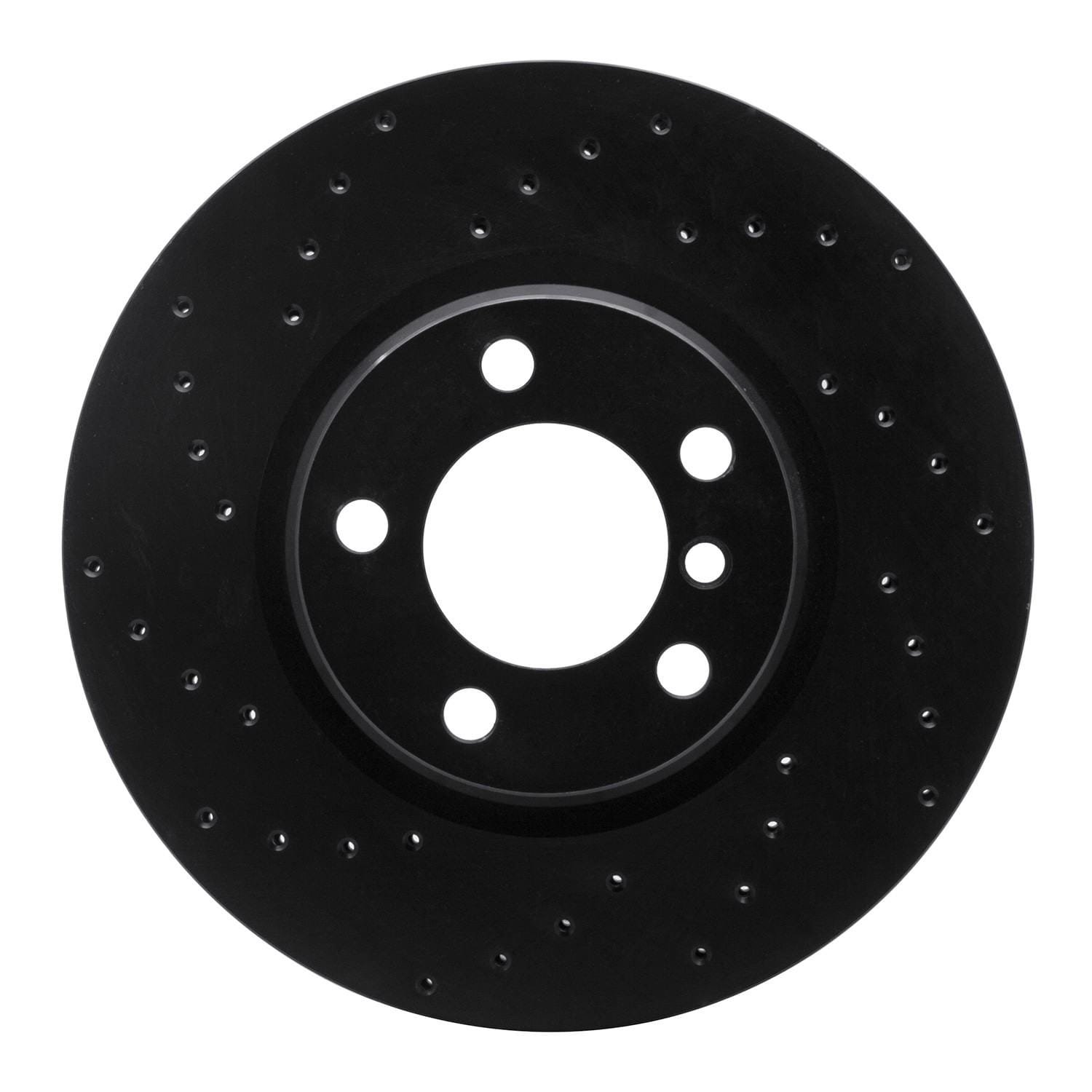 DF_62331121L_Fro.jpg R1 Concepts 12-18 BMW 228i Front Left Drilled Black Brake Rotor - Image 1