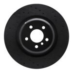 R1 Concepts 10-14 BMW X5 Rear Right Drilled Black Brake Rotor
