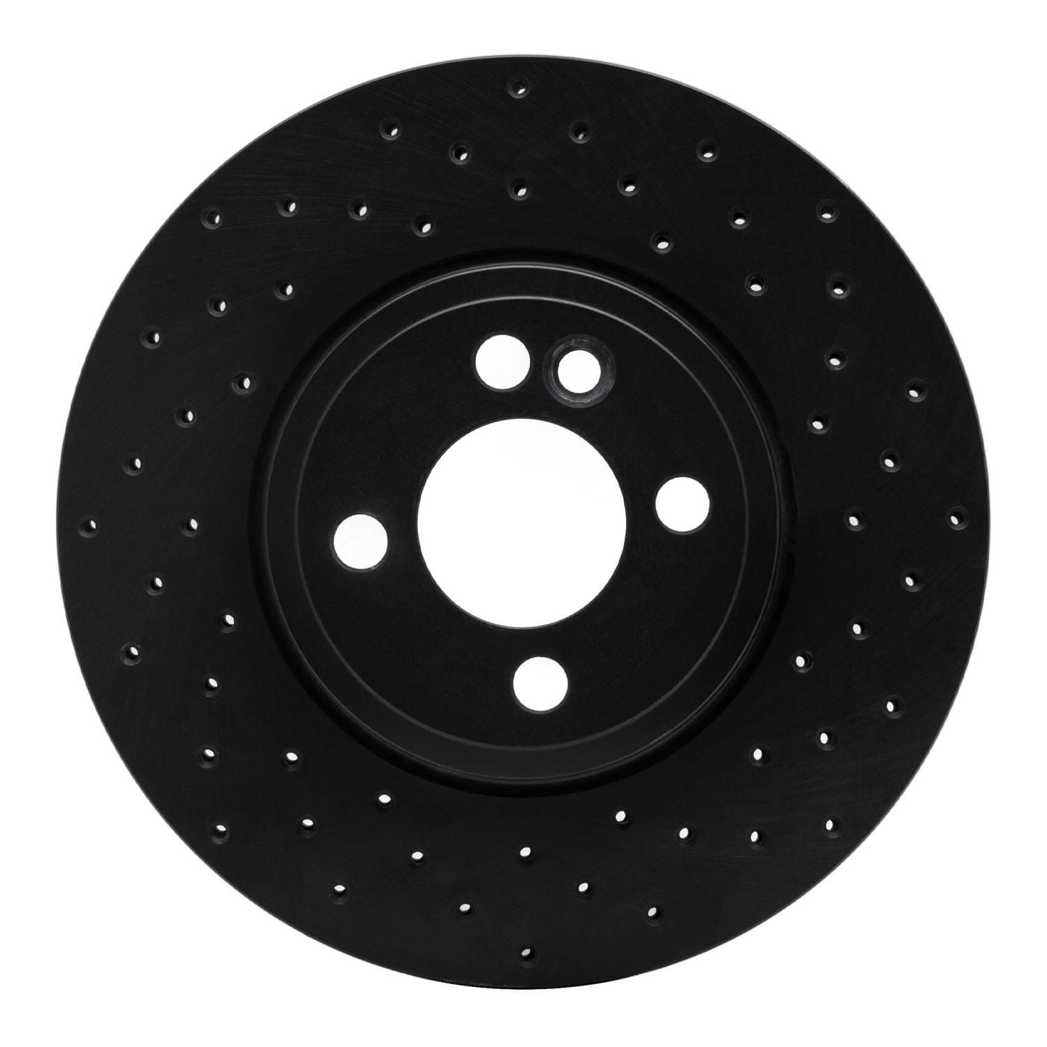 DF_62332004R_Fro.jpg R1 Concepts 07-08 Mini Cooper (Excl Clubman) Front Right Drilled Black Brake Rotor - Image 1