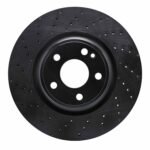 R1 Concepts 14-20 Mercedes-Benz CLA250 Front Drilled Black Brake Rotor