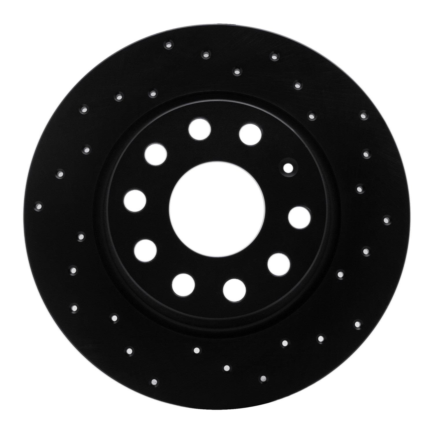 DF_62374031R_Fro.jpg R1 Concepts 05-22 Audi A3 Rear Right Drilled Black Brake Rotor - Image 1