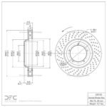 Dynamic Friction 1982-1989 Porsche 911 Left Front Drilled GeoSPEC Coated Rotor (304x32 Vented) - Image 4