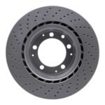 Dynamic Friction 1978-1989 Porsche 930 Right Rear Drilled GeoSPEC Coated Rotor (309x28 Vented) - Image 2