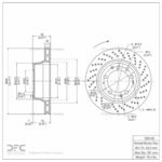 Dynamic Friction 1978-1989 Porsche 930 Right Rear Drilled GeoSPEC Coated Rotor (309x28 Vented) - Image 4