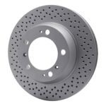 Dynamic Friction 2000-2008 Porsche Cayman Rear Drilled GeoSPEC Coated Rotor (299x24 Vented) - Image 3
