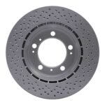 Dynamic Friction 2000-2008 Porsche Cayman Rear Drilled GeoSPEC Coated Rotor (299x24 Vented) - Image 2
