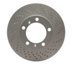 Dynamic Friction 2005-2008 Porsche Boxster Right Front Drilled GeoSPEC Coated Rotor (298x24 Vented)