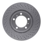 Dynamic Friction 2005-2008 Porsche Cayman Left Front Drilled GeoSPEC Coated Rotor (298x24 Vented) - Image 2