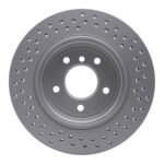 Dynamic Friction 2001-2006 BMW 330Ci Rear Drilled GeoSPEC Coated Rotor (320x21.9 Vented) - Image 2