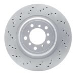 Dynamic Friction 2008-2013 BMW 1 Series M Left Front Drilled GeoSPEC Coated Rotor (360x30 Vented)
