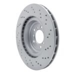 Dynamic Friction 2008-2013 BMW 1 Series M Left Front Drilled GeoSPEC Coated Rotor (360x30 Vented) - Image 5