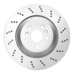 Dynamic Friction 2020-2025 BMW X4 Right Rear Drilled GeoSPEC Coated Rotor
