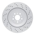 Dynamic Friction 2021-2025 BMW M4 Left Rear Drilled GeoSPEC Coated Rotor - Image 2