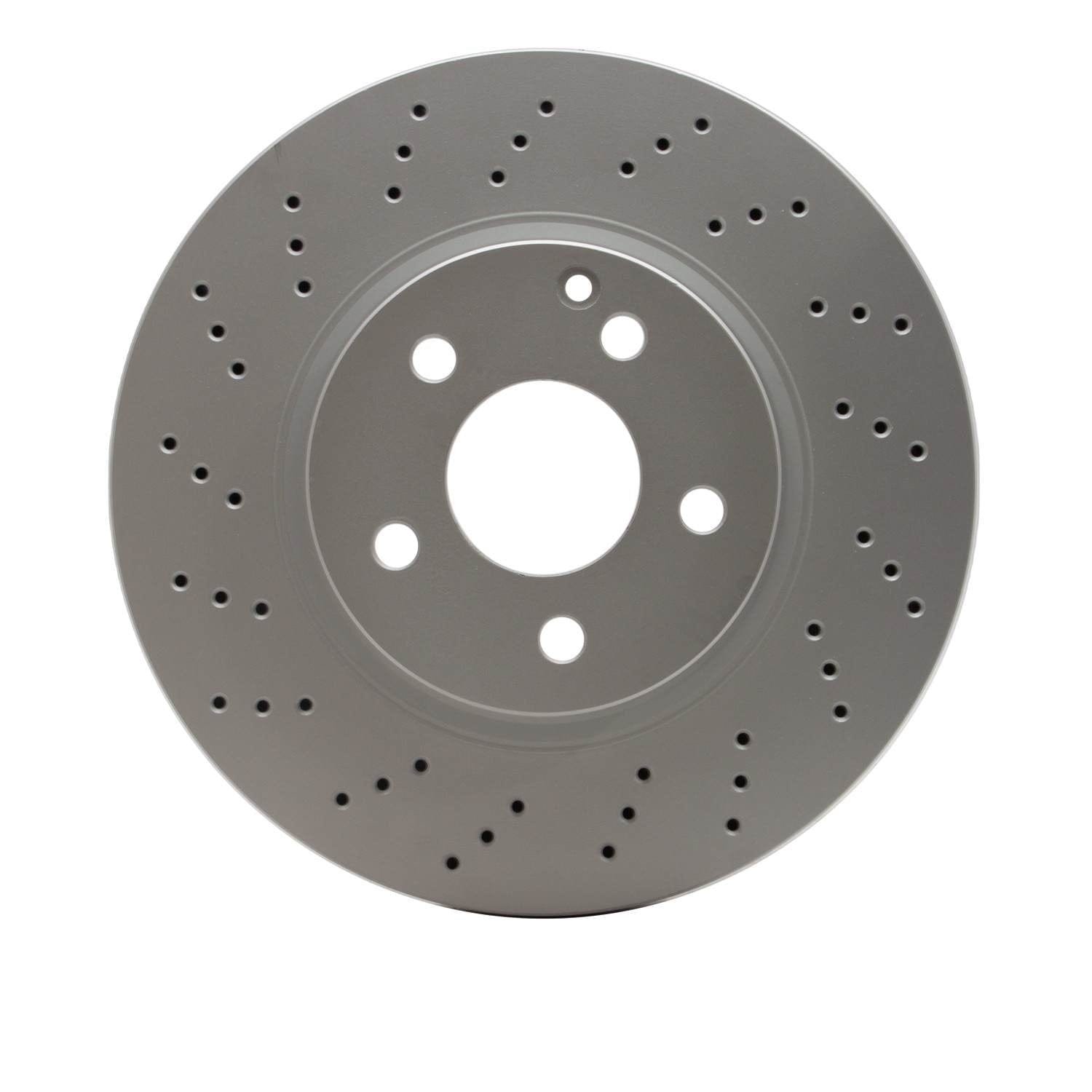 DF_62463052_Fro.jpg Dynamic Friction 2005-2006 Mercedes-Benz SL500 Front Drilled GeoSPEC Coated Rotor (312x28 Vented) - Image 1