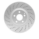 Dynamic Friction 2001-2003 Mercedes-Benz S600 Front Drilled GeoSPEC Coated Rotor (345x32 Vented)