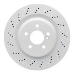 Dynamic Friction 2003-2012 Mercedes-Benz SL63 AMG Rear Drilled GeoSPEC Coated Rotor (330x26 Vented)