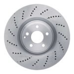 Dynamic Friction 2012-2018 Mercedes-Benz CLS550 Front Drilled GeoSPEC Coated Rotor (360x36 Vented)
