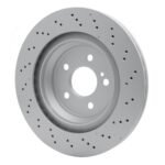 Dynamic Friction 2013-2020 Mercedes-Benz SL400 Rear Drilled GeoSPEC Coated Rotor (320x24 Vented) - Image 5