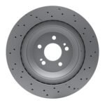 Dynamic Friction 2014-2021 Mercedes-Benz S550E Rear Drilled GeoSPEC Coated Rotor (340x24 Vented) - Image 2