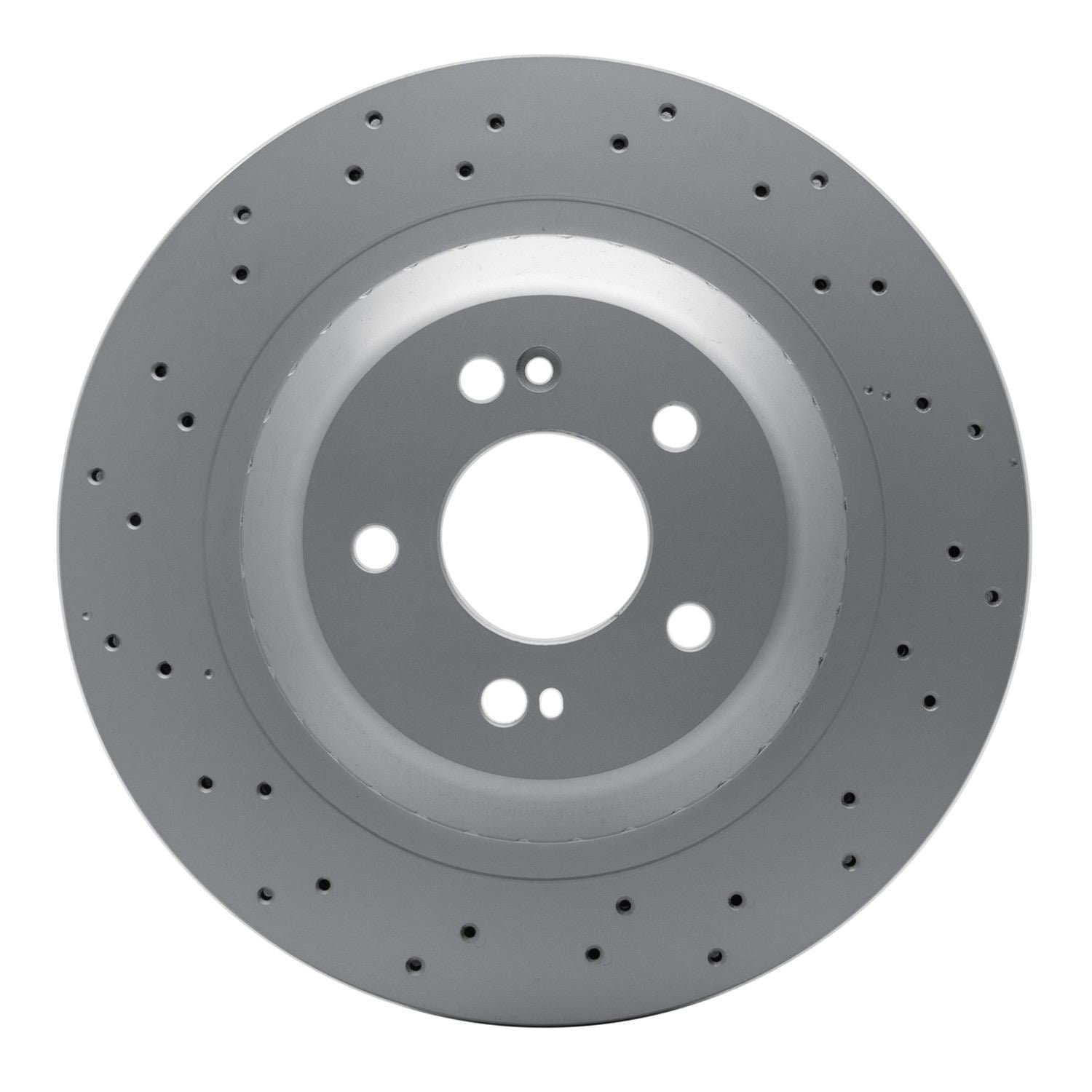 DF_62463113_Fro.jpg Dynamic Friction 2014-2021 Mercedes-Benz S550E Rear Drilled GeoSPEC Coated Rotor (340x24 Vented) - Image 1