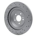 Dynamic Friction 2014-2021 Mercedes-Benz S550E Rear Drilled GeoSPEC Coated Rotor (340x24 Vented) - Image 5