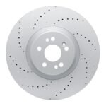 Dynamic Friction 2020-2026 Mercedes-Benz GLS450 Front Drilled GeoSPEC Coated Rotor (375x36 Vented)