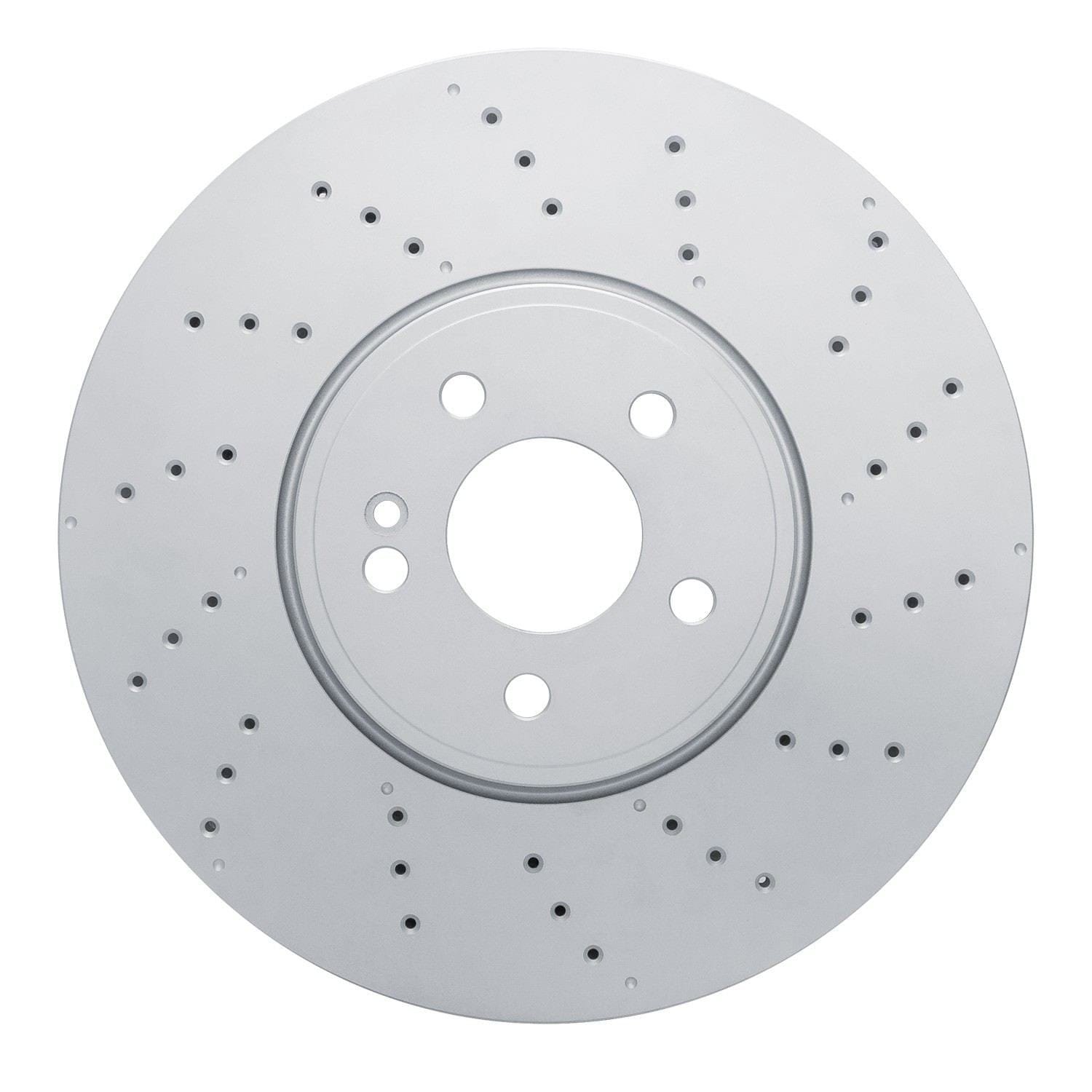DF_62463188_Fro.jpg Dynamic Friction 2020-2025 Mercedes-Benz GLB35 AMG Front Drilled GeoSPEC Coated Rotor (350x32 Vented) - Image 1