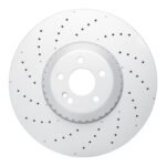 Dynamic Friction 2021-2025 Mercedes-Benz S500 Front Drilled GeoSPEC Coated Rotor (390x36 Vented)