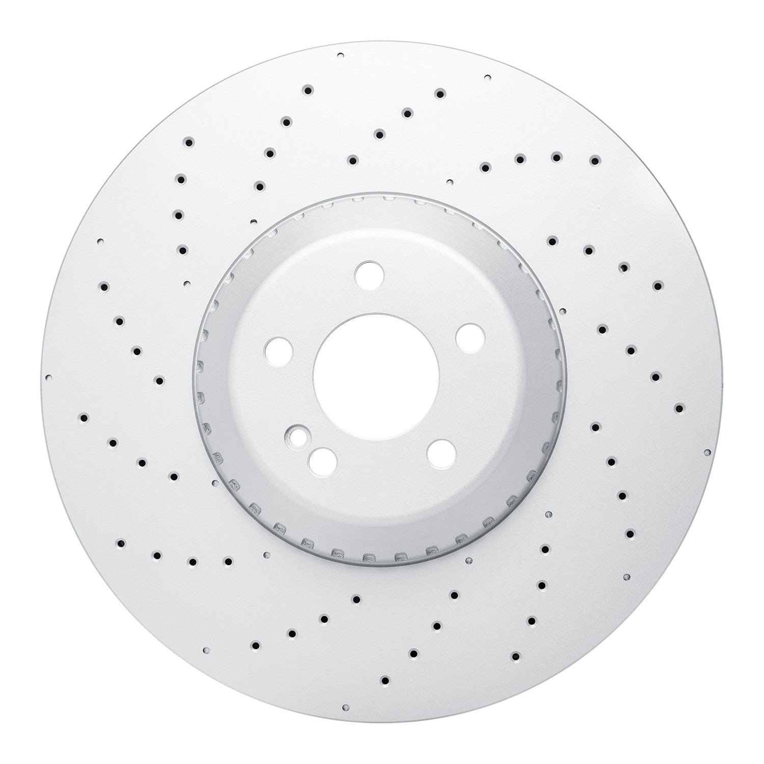 DF_62463195_Fro.jpg Dynamic Friction 2021-2025 Mercedes-Benz S500 Front Drilled GeoSPEC Coated Rotor (390x36 Vented) - Image 1