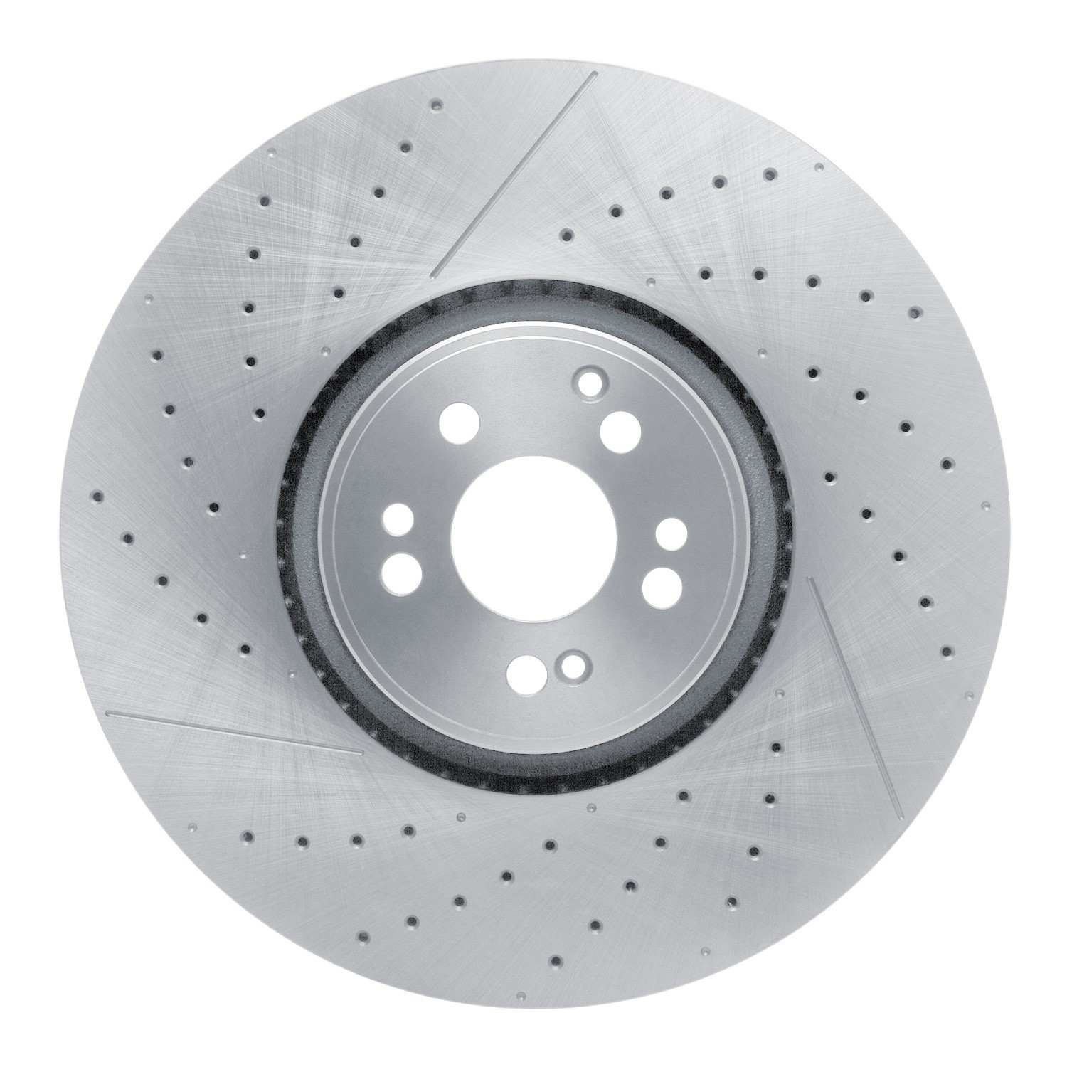 DF_63063191_Fro.jpg Dynamic Friction 2021-2025 Mercedes-Benz GLE53 AMG SUV Front Drilled Brake Rotor and Slotted - Image 1