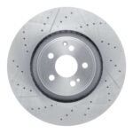 Dynamic Friction 2021-2025 Mercedes-Benz GLE53 AMG Rear Drilled Brake Rotor and Slotted
