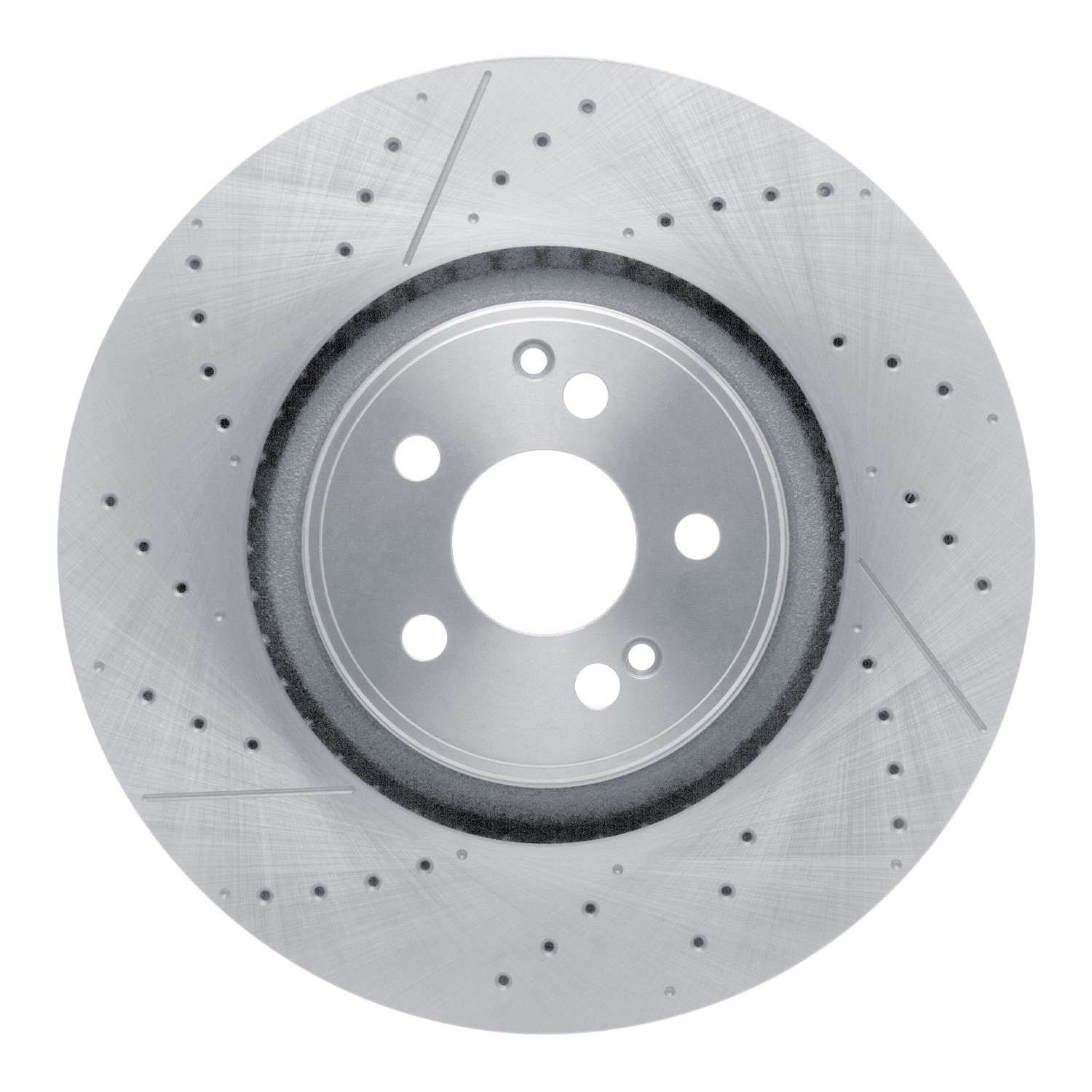 DF_63063194_Fro.jpg Dynamic Friction 2021-2025 Mercedes-Benz GLE53 AMG Rear Drilled Brake Rotor and Slotted - Image 1