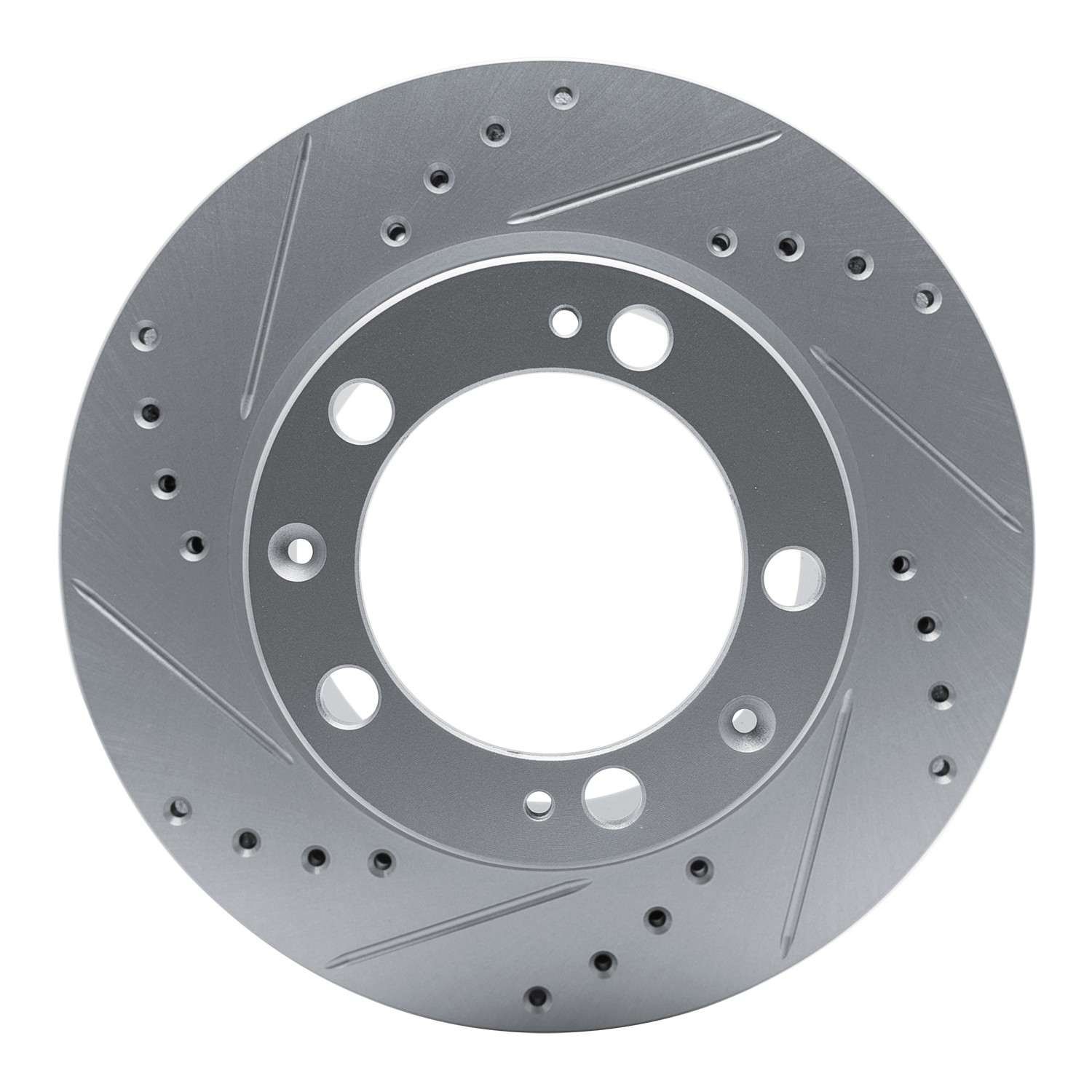 DF_63102019L_Fro.jpg R1 Concepts 1987-1995 Porsche 968 Front Left Drilled & Slotted Silver Brake Rotor - Image 1