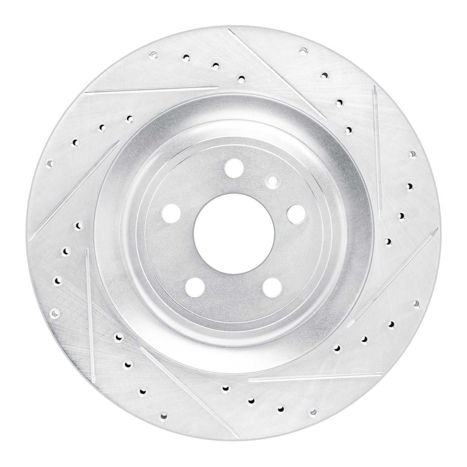 DF_63102102R_Fro.jpg R1 Concepts 2015-2018 Porsche Macan Rear Right Drilled & Slotted Silver Brake Rotor - Image 1
