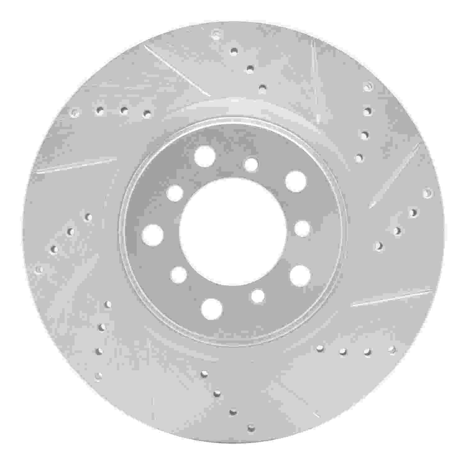 DF_63131054D_Fro.jpg R1 Concepts 2001-2006 BMW M3 Left Front Drilled & Slotted Silver Brake Rotor - Image 1