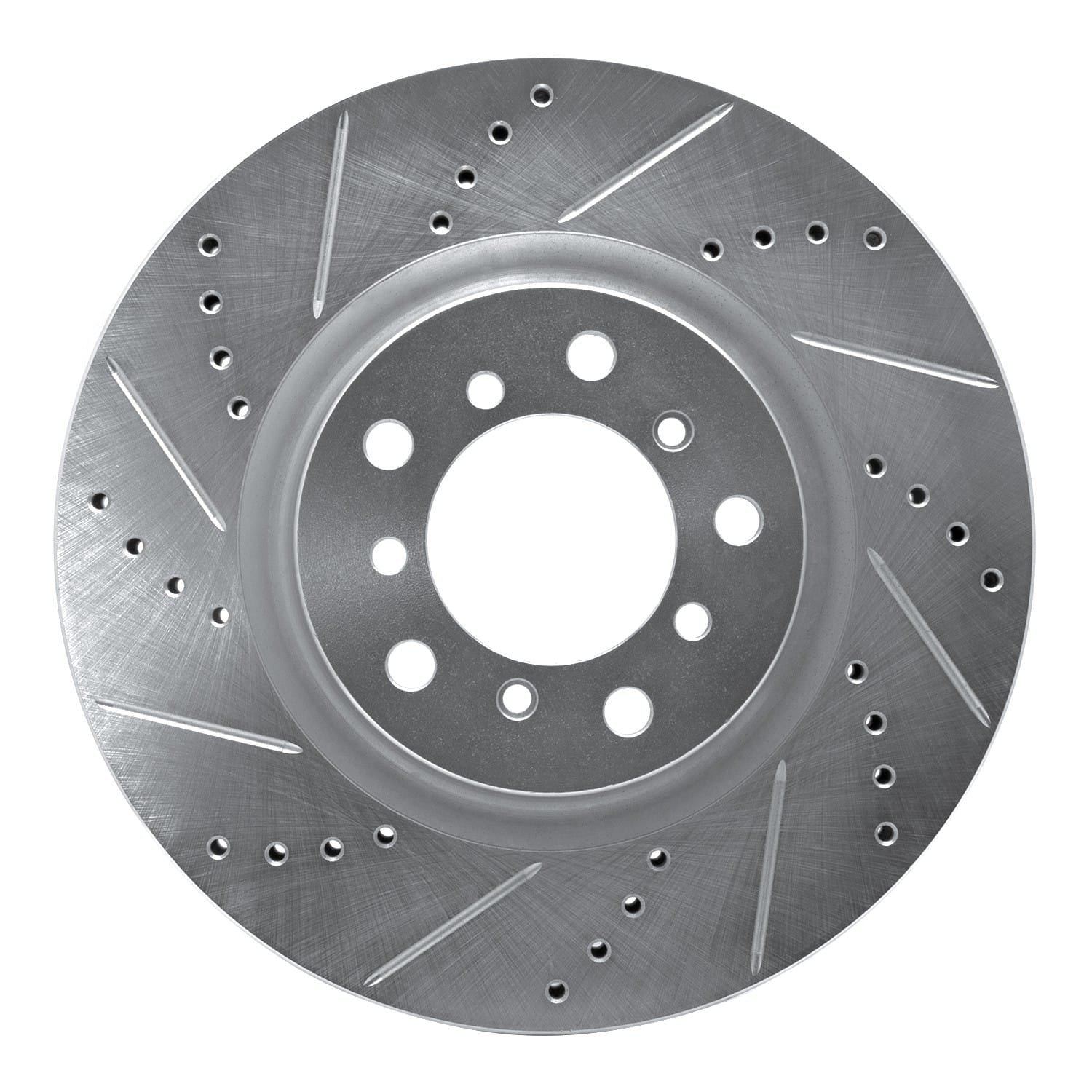 DF_63131055D_Fro.jpg R1 Concepts 2001-2006 BMW M3 Right Front Drilled & Slotted Silver Brake Rotor - Image 1
