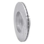 R1 Concepts 2005-2008 BMW 750Li Rear Right Drilled & Slotted Silver Brake Rotor - Image 5