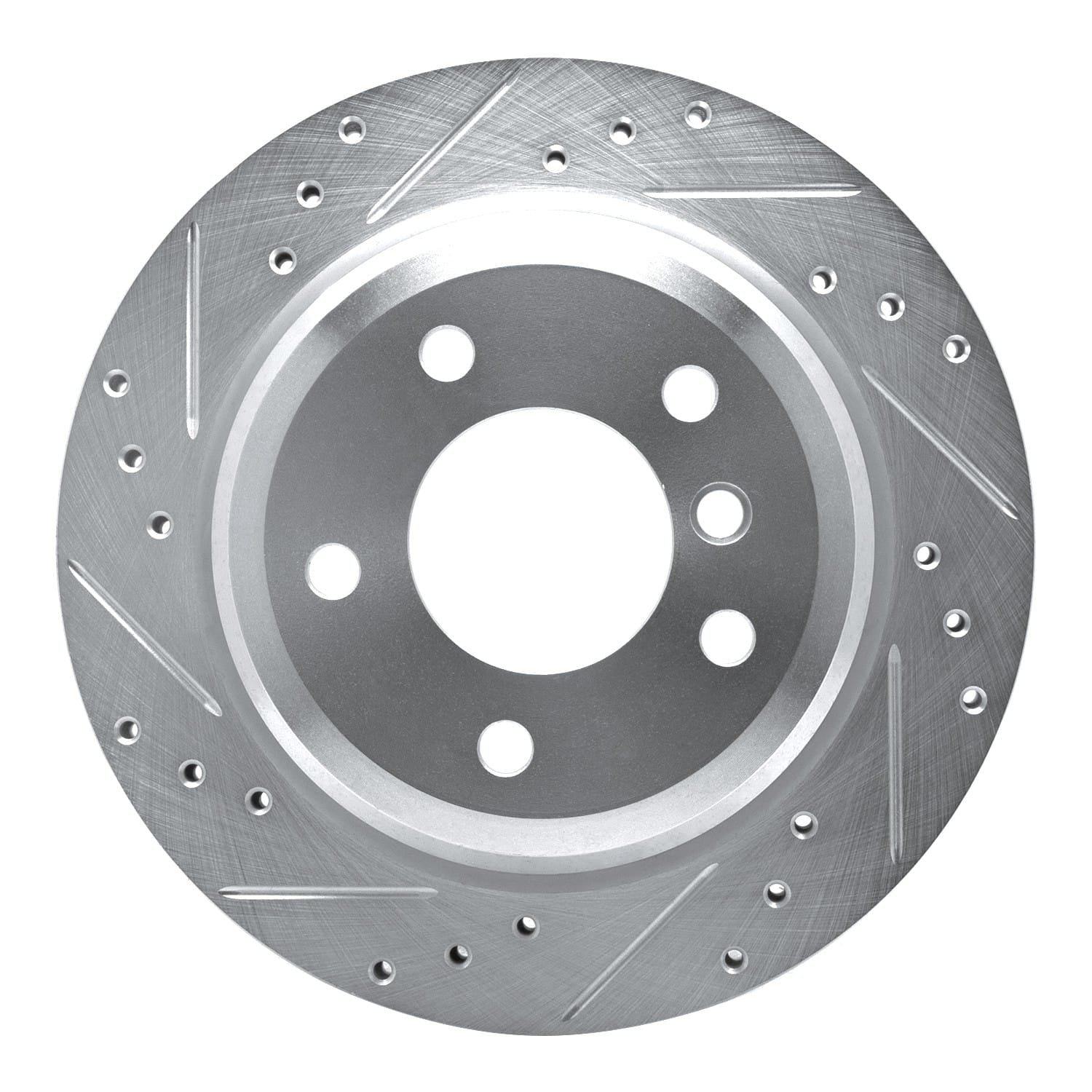 DF_63131081L_Fro.jpg R1 Concepts 06-15 BMW X1 Rear Left Drilled & Slotted Silver Brake Rotor - Image 1
