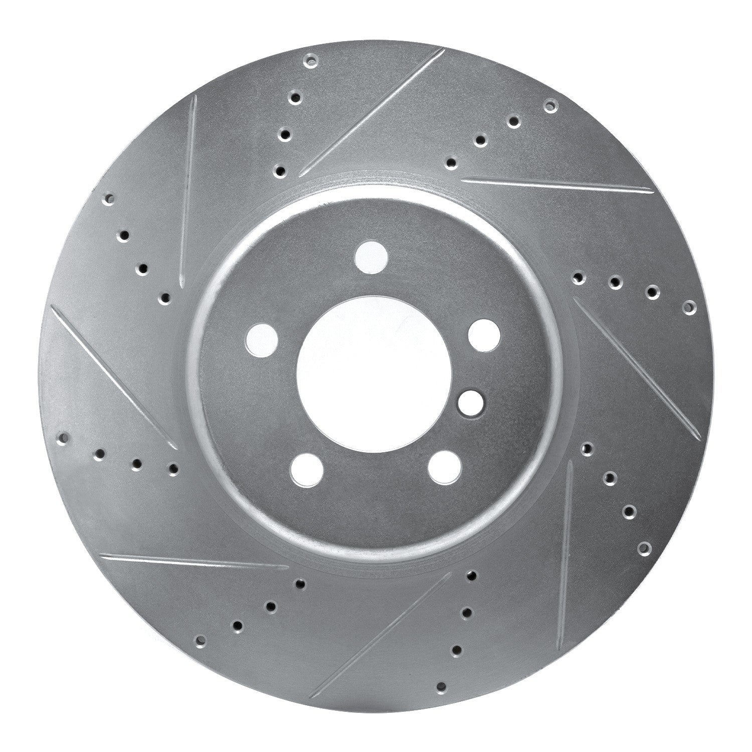 DF_63131112L_Fro.jpg R1 Concepts 2013-2020 BMW 440i Coupe Front Left Drilled & Slotted Silver Brake Rotor - Image 1