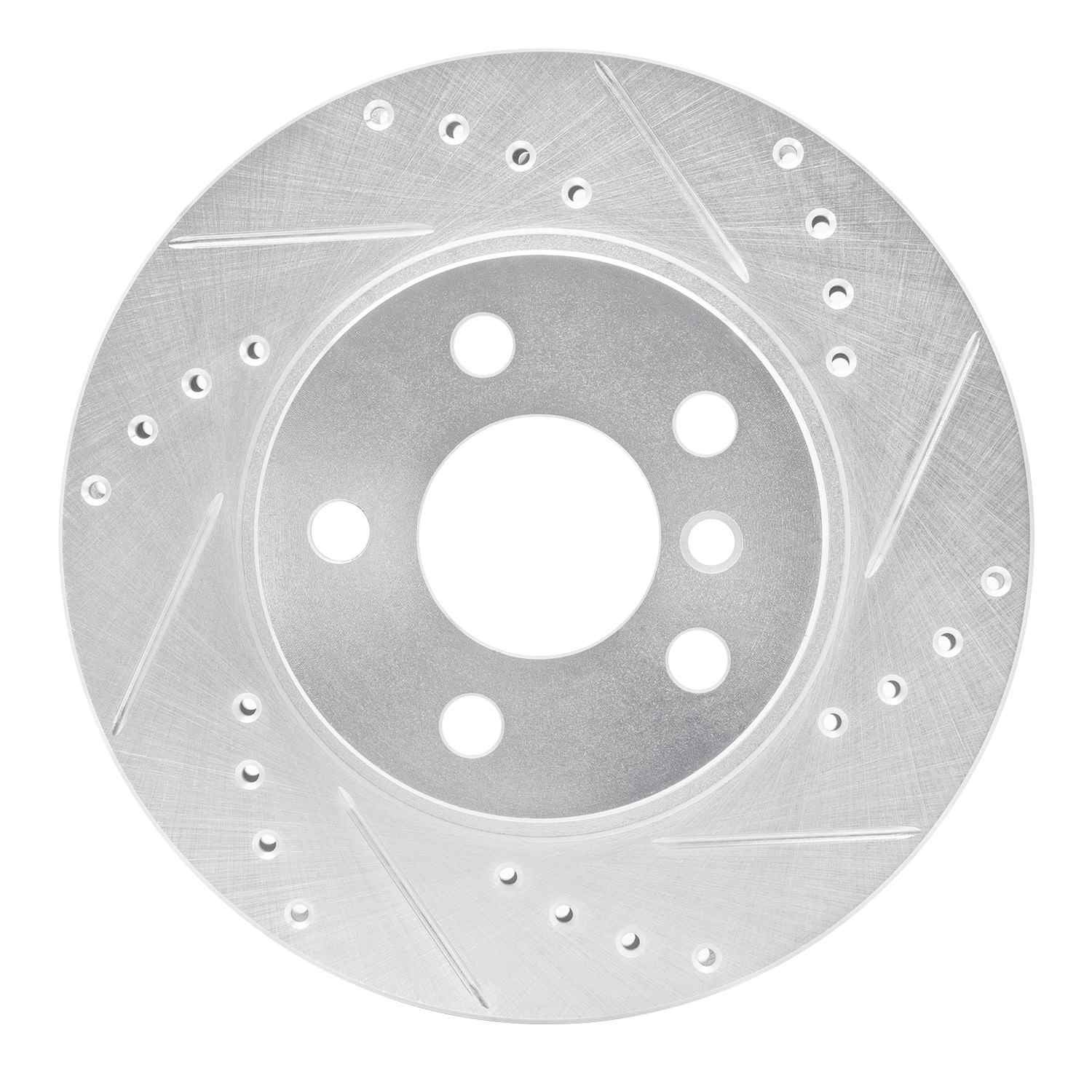 DF_63131123R_Fro.jpg R1 Concepts 2014-2021 BMW i3 Front Right Drilled & Slotted Silver Brake Rotor - Image 1