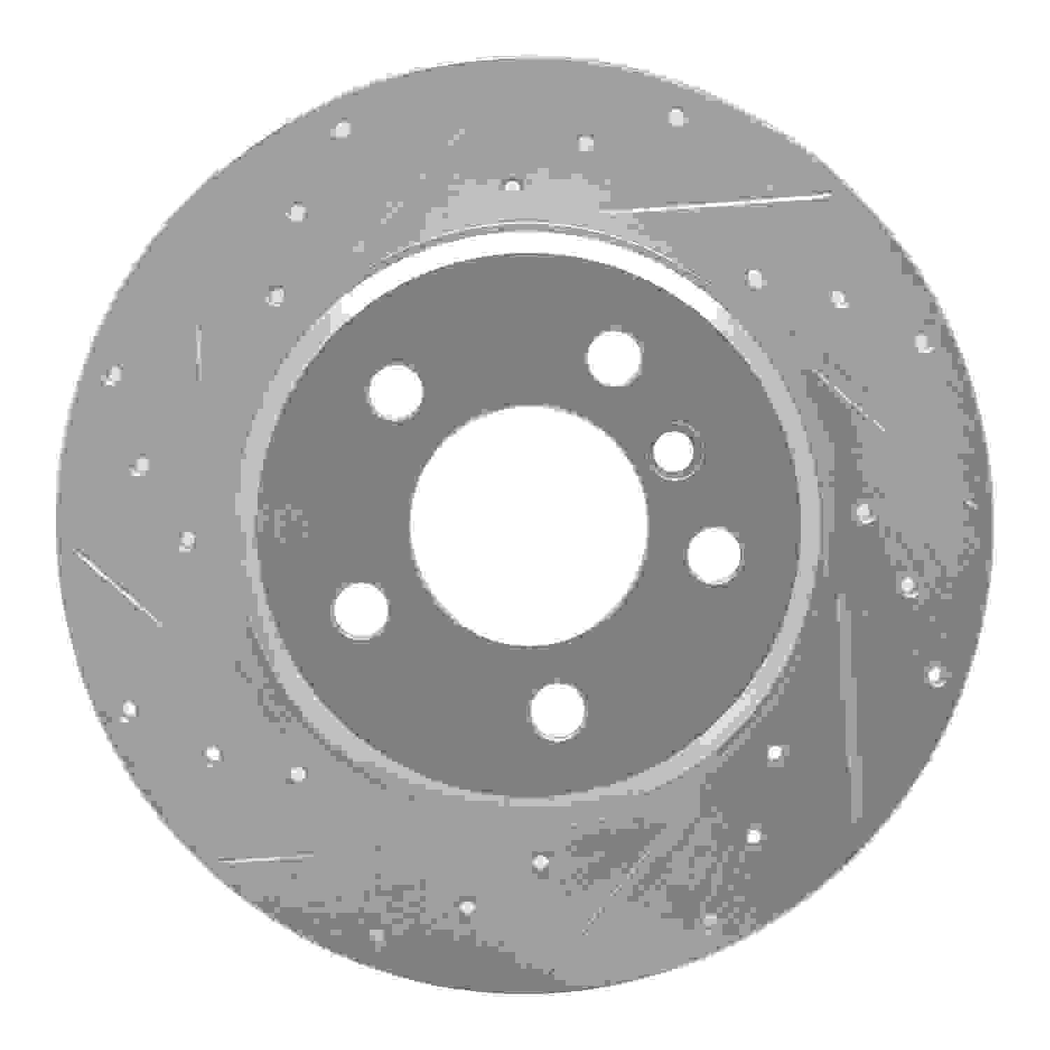 DF_63131136L_Fro.jpg R1 Concepts 2000-2006 BMW X5 Rear Left Drilled & Slotted Silver Brake Rotor - Image 1