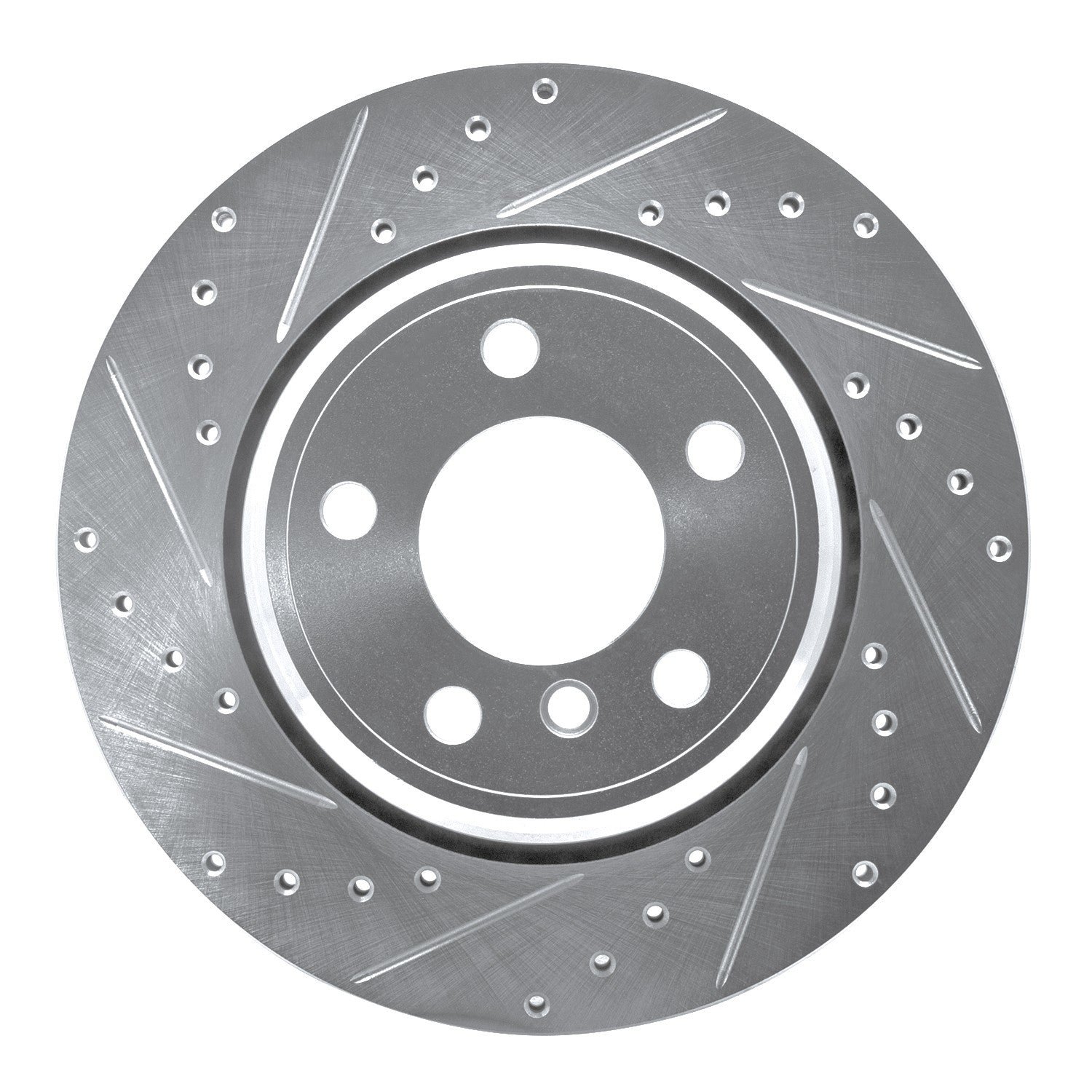 DF_63131138L_Fro.jpg R1 Concepts 2002-2006 BMW X5 Rear Left Drilled & Slotted Silver Brake Rotor - Image 1