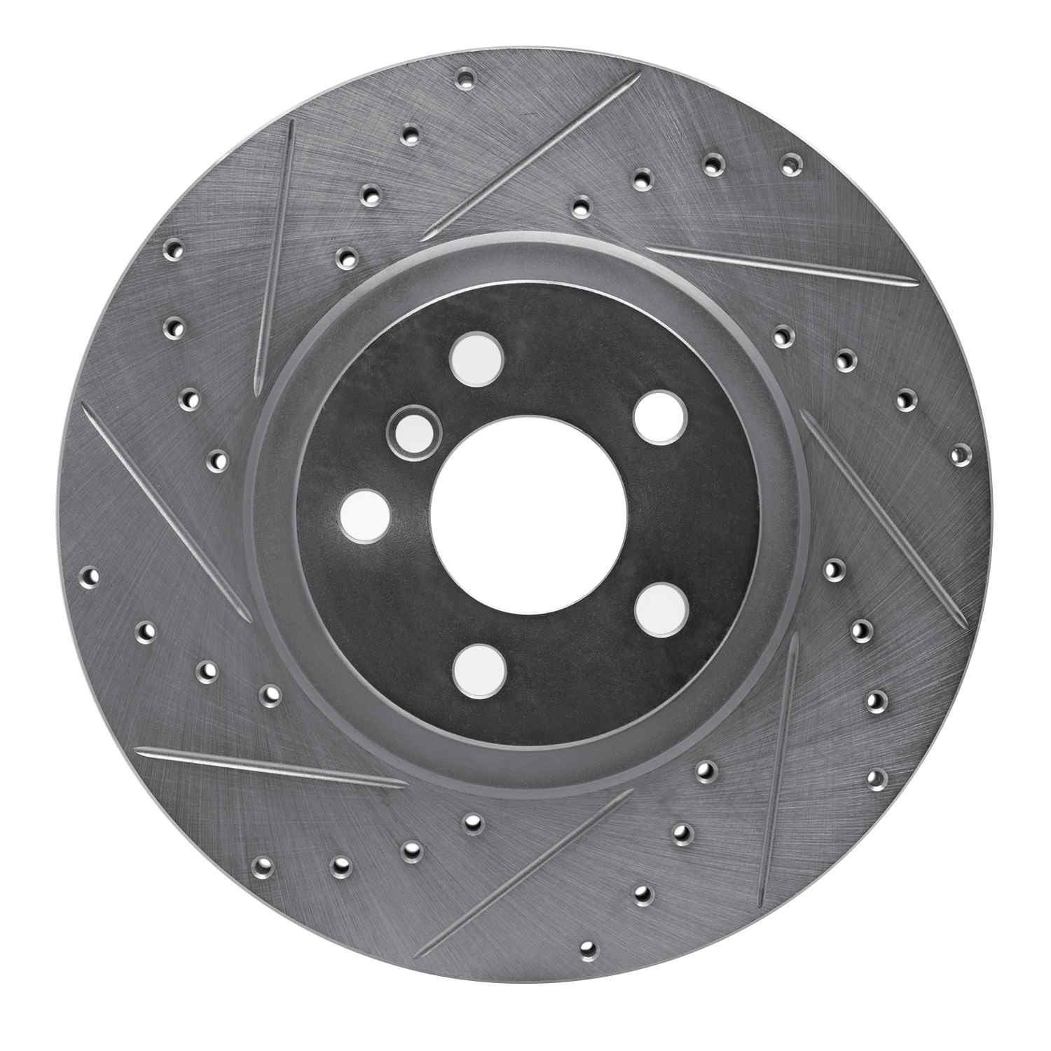 DF_63131157L_Fro.jpg R1 Concepts 2015-2025 BMW X2 Front Left Drilled & Slotted Silver Brake Rotor - Image 1