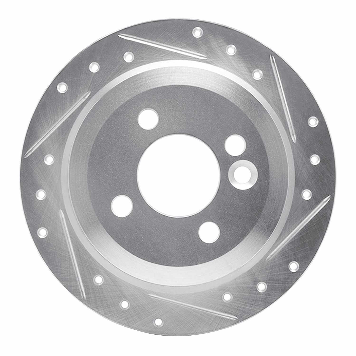 DF_63132000R_Fro.jpg R1 Concepts 02-06 Mini Countryman And Paceman) Rear Right Drilled & Slotted Silver Brake Rotor - Image 1