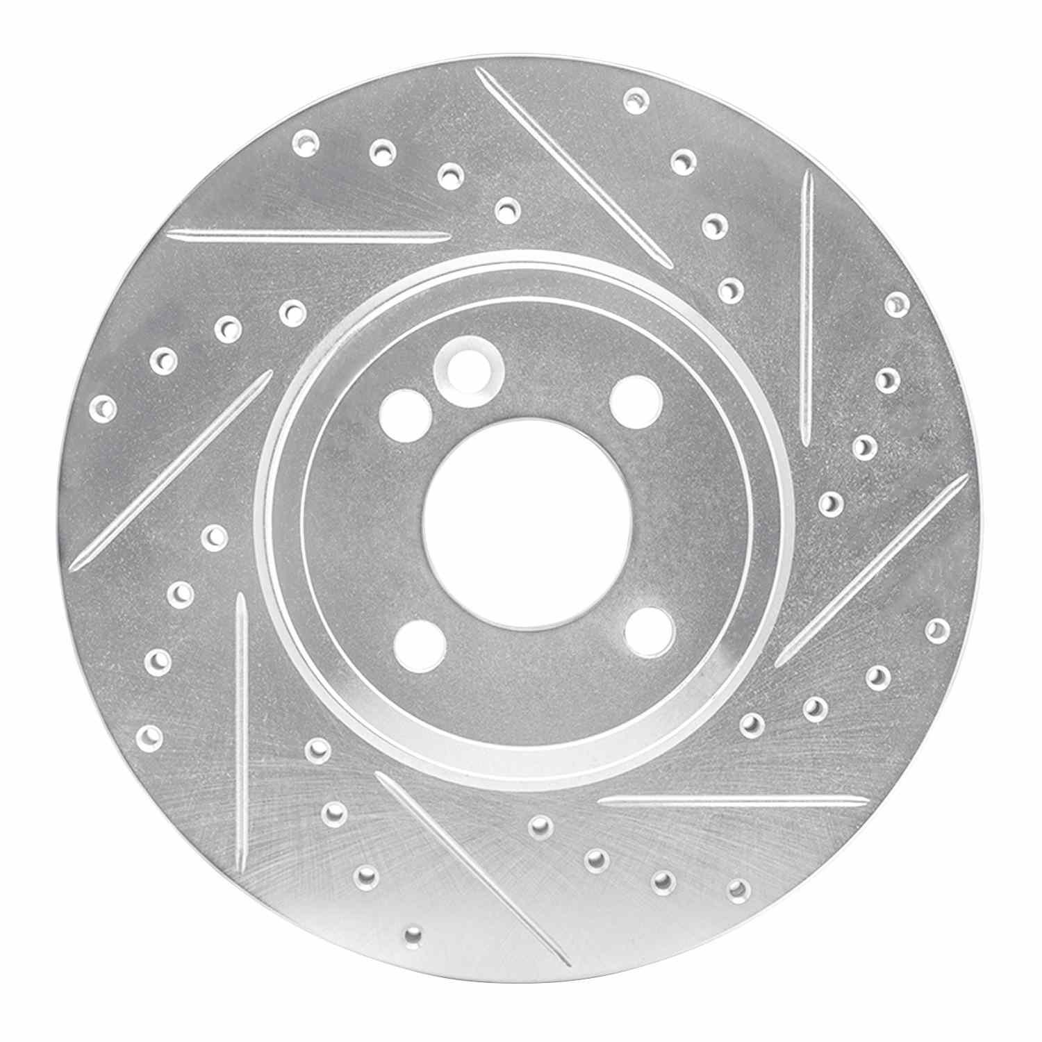 DF_63132002R_Fro.jpg R1 Concepts 2002-2006 MINI Cooper (Excl Clubman) Front Right Drilled & Slotted Silver Brake Rotor - Image 1