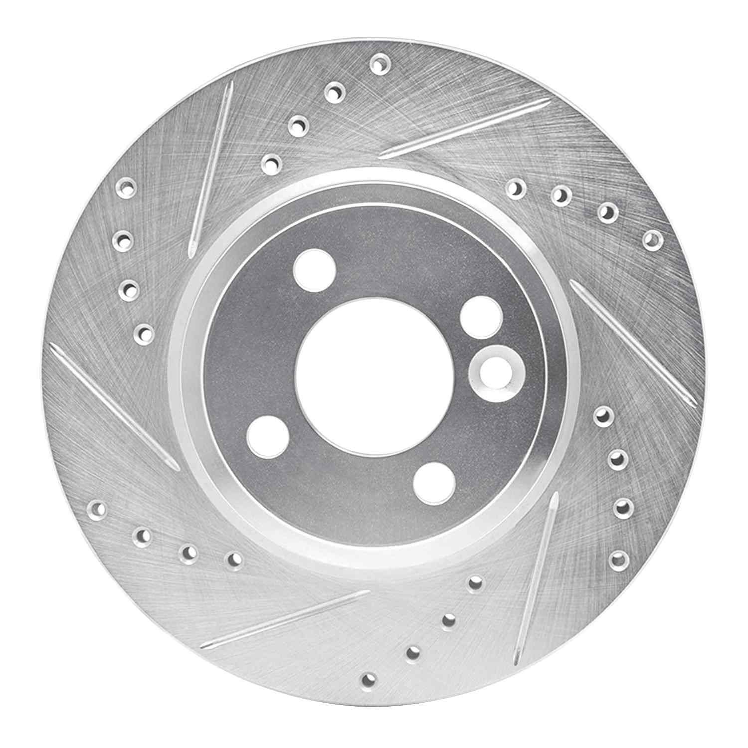 DF_63132005L_Fro.jpg R1 Concepts 07-15 Mini Cooper Clubman Front Left Drilled & Slotted Silver Brake Rotor - Image 1