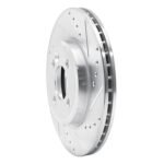 R1 Concepts 2007-2015 MINI Cooper Clubman Front Right Drilled & Slotted Silver Brake Rotor - Image 3