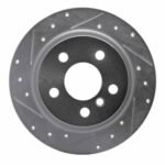 R1 Concepts 2014-2025 BMW 220i (Mexico) Rear Left Drilled & Slotted Silver Brake Rotor